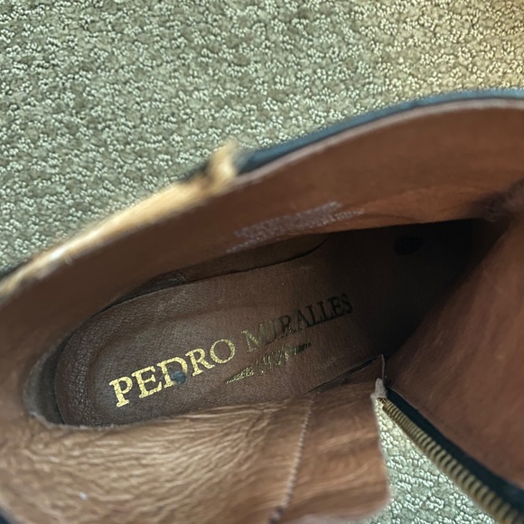 Pedro Miralles Leather Animal Print Heeled Booties 39 (worn once) STUNNING! - Picture 7 of 8